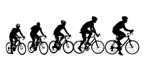 Obraz premium silhouette of a cyclist