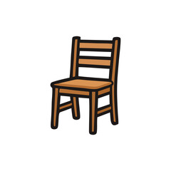 Fototapeta premium Chair vector chair icon simple flat seat design for home office interior layout modern vector furniture symbol editable illustration for stock microstock and graphic design pack