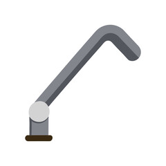 Simple illustrated door handle and lock mechanism vector design element