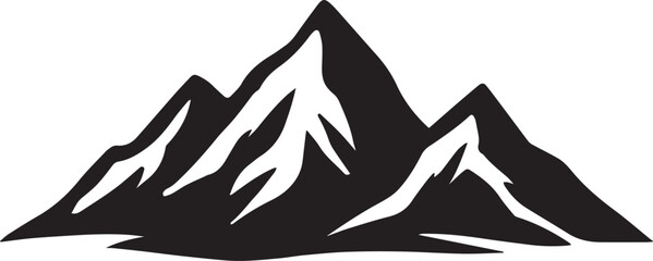 Mountain silhouette Vector | Minimalist & Trendy Mountain Silhouette Design | Unique & Stylish Mountain Artwork for Vector design