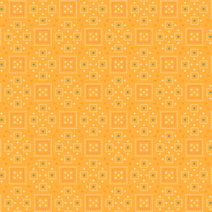 Retro Indian Yellow Bandhani Fabric Traditional Pattern Vector