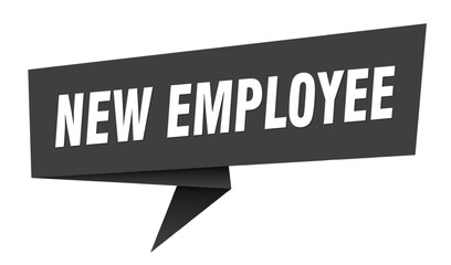new employee banner. new employee speech bubble, label, sticker, sign template