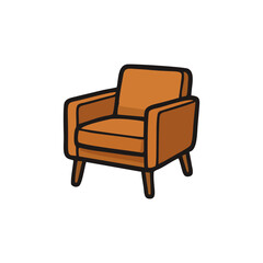 Chair vector chair icon creative vector design flat furniture illustration for interior seat layout office home decor modern symbol asset pack editable stock content for designers