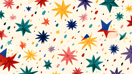 Celebration of philippines independence day with festive stars and philippine flag. Horizontal banner. Copy space. Flag of Philippines. Flat illustration