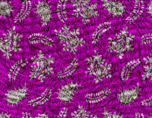 Magenta Floral Pattern with Cracked Texture