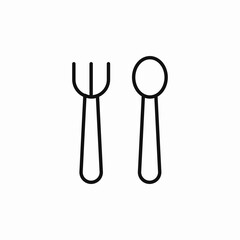 fork spoon icon sign vector