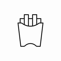 french fries potatoes icon sign vector
