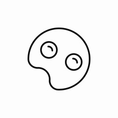 fried eggs icon sign vector