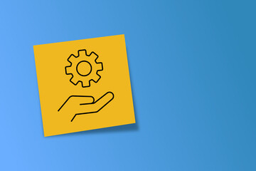 to fix. setting. fix the problems. the hexagon icon. banner for web. photo. icons. an icon with black lines. work. technologies.