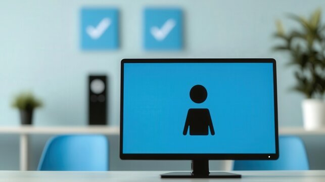 Online Meeting Cybersecurity Concept, Encrypted online seminar with visual data barriers protecting shared screen - Powered by Adobe