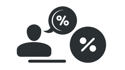 Happy cartoon animal icons: black cat and mouse with dog vector illustrations