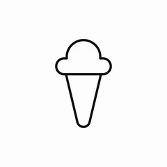 ice cream waffle icon sign vector