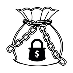 Wedding invitation and gift icons with fashion and shopping elements in a cartoon vector style