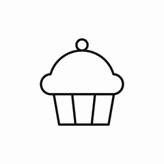 muffin cake icon sign vector