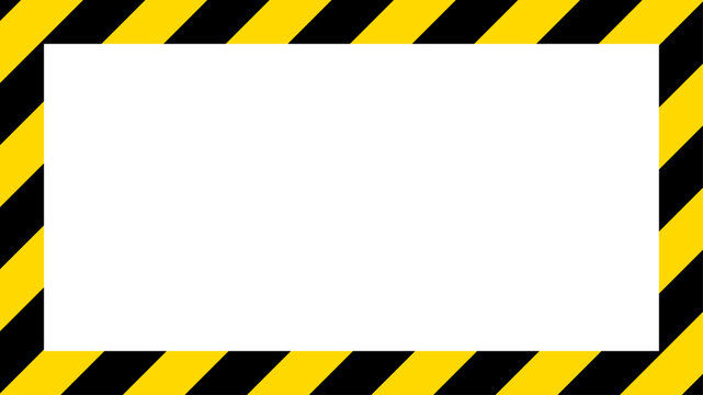 警告　フレーム　黄色　黒　ストライプ