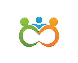 Human character logo sign