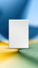 White Rectangular Box on Abstract Colorful Background
