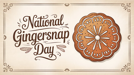 National Gingersnap day Banner Planet Cookie