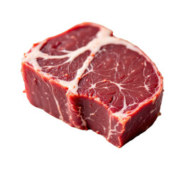 solo raw japanese beef rib cap on a white background, in a detailed style, with intricate lines, minimal shadow, bright light, high resolution