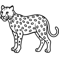 Leopard Layers line art vector