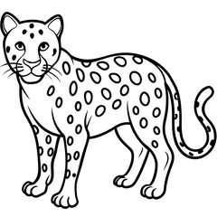 Leopard Layers line art vector