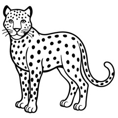 Leopard Layers line art vector