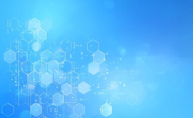 Obraz premium Abstract Hexagonal Pattern on Gradient Blue Background