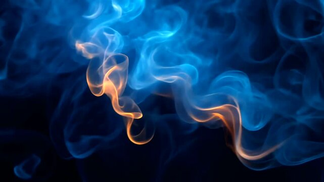 Abstract blue and orange smoke background effect loopable, perfect for visual effects