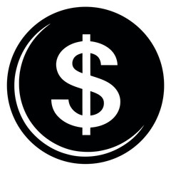 Obraz premium Glossy gold dollar symbol on a metal button for business and finance