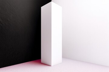 White Vertical Beam Piercing a Dark Room