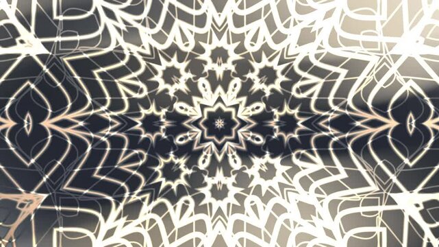 Geometryczna mandala w odcieniach szarości i bieli