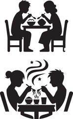 Silhouette illustration of friends sitting together and laughing for International Friendship Day & valentine day