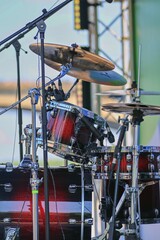 drum kit on stage