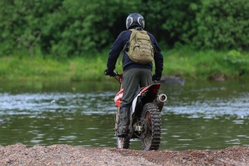 motocross rider on a motorcycle