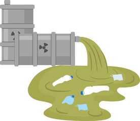 Industrial sewage waste pollution of water hazardous waste garbage from factory environmental pollution