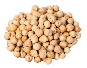Pile of kabuli chickpeas cut out