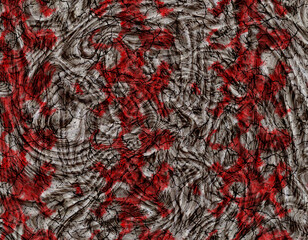 Abstract Red and Gray Swirled Cracked Texture