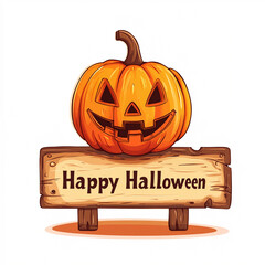 halloween pumpkin on white background