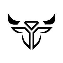 Bull bull  logo icon geometric vector illustration