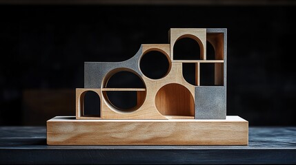 Wooden architectural model