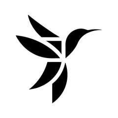 Hummingbird logo icon vector illustration