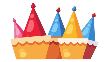 Colorful-Party-Hats-Vector-Illustration-Celebration-Icon-Festive-Decoration-Elements-Birthday-Party-Supplies-Colorful-Cone-Hats-For-Celebrations-And-Events