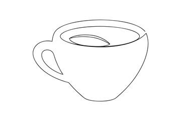 Simple line drawing of a cup of tea or coffee