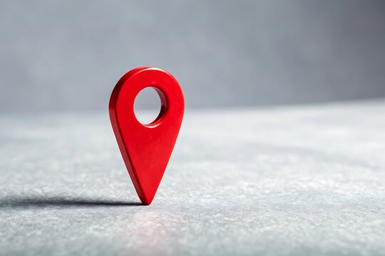 Red map pointer icon, a GPS navigation symbol and location marker set, perfect for web and travel design