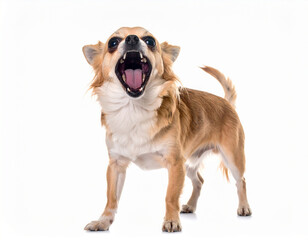 Angry chihuahua growling 2 years old