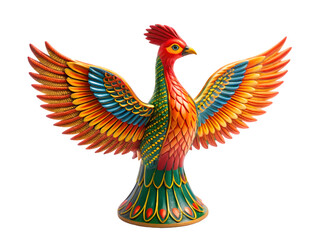 vietnamese phoenix figurine isolated white background