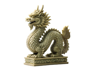 vietnamese dragon statue small white background
