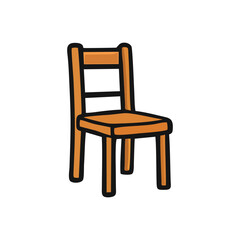 Chair vector chair icon flat chair design minimalist seat illustration for home interior decor office furniture symbol infographic element graphic vector chair for editable microstock