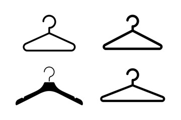 Collection of four clothes hangers in black color