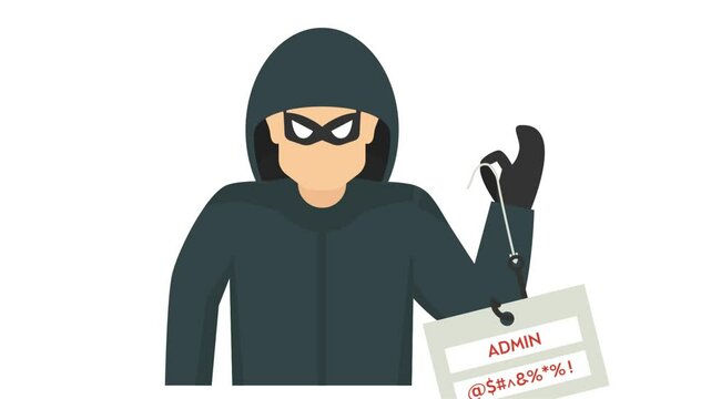 Browser or session hijacker animation, Theft and Pickpocket stealing the Login and passwords animated video, White Collar Crime Clip, Computer crime footage, security breakers motion graphics